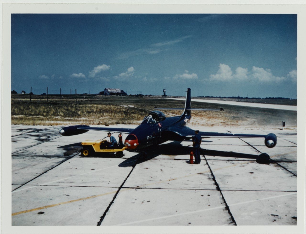 McDonnell F2H-2 "BANSHEE" at Naval Air Test Center, Patuxent River, Maryland, circa 1950s