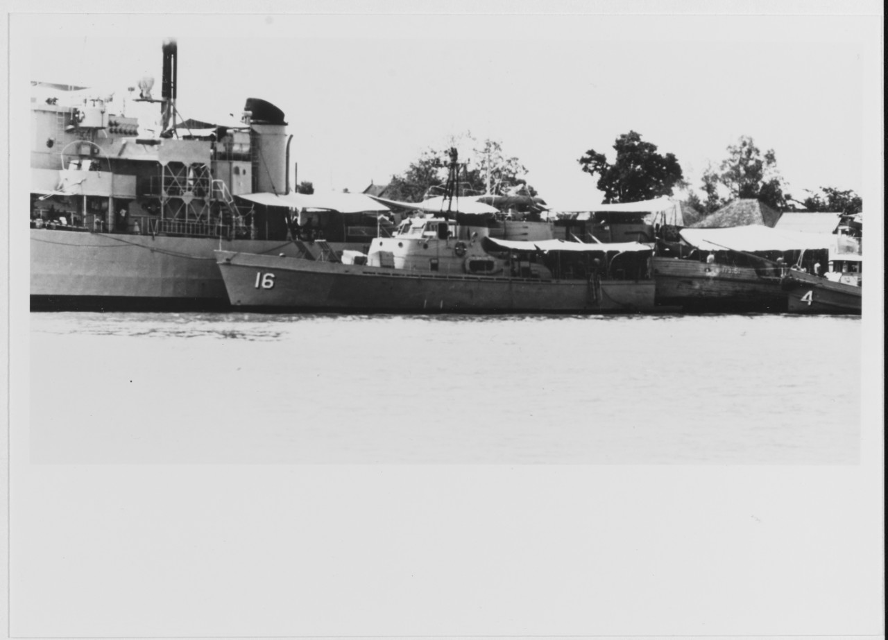 CG-16 (Thai Patrol Vessel, 1954--), RAD (Ex-U.S. YTL-340) at far right