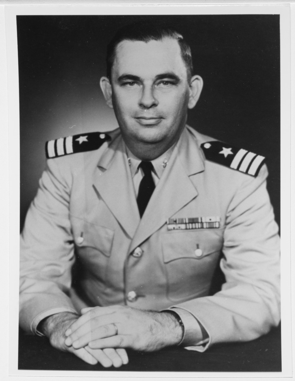 Commander Franklin D. Buckley, USN. Awarded Bronze Star for heroism.