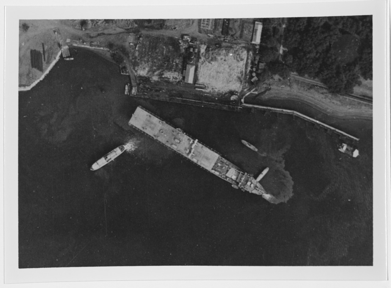 USS LANGLEY (AV-3) off Sangley Point, P.I. 27 October 1941.