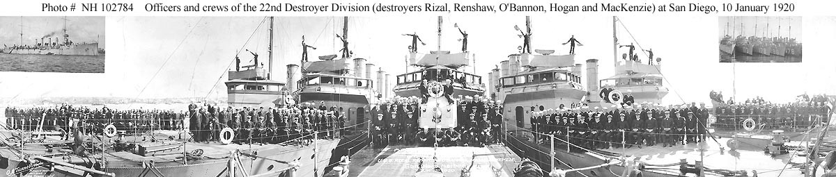 Photo #: NH 102784  22nd Destroyer Division Officers and Crews