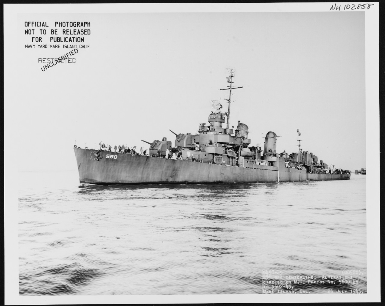 Photo #: NH 102858  USS Young