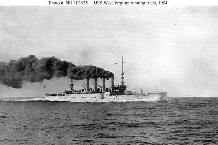 Photo #: NH 103625  USS West Virginia