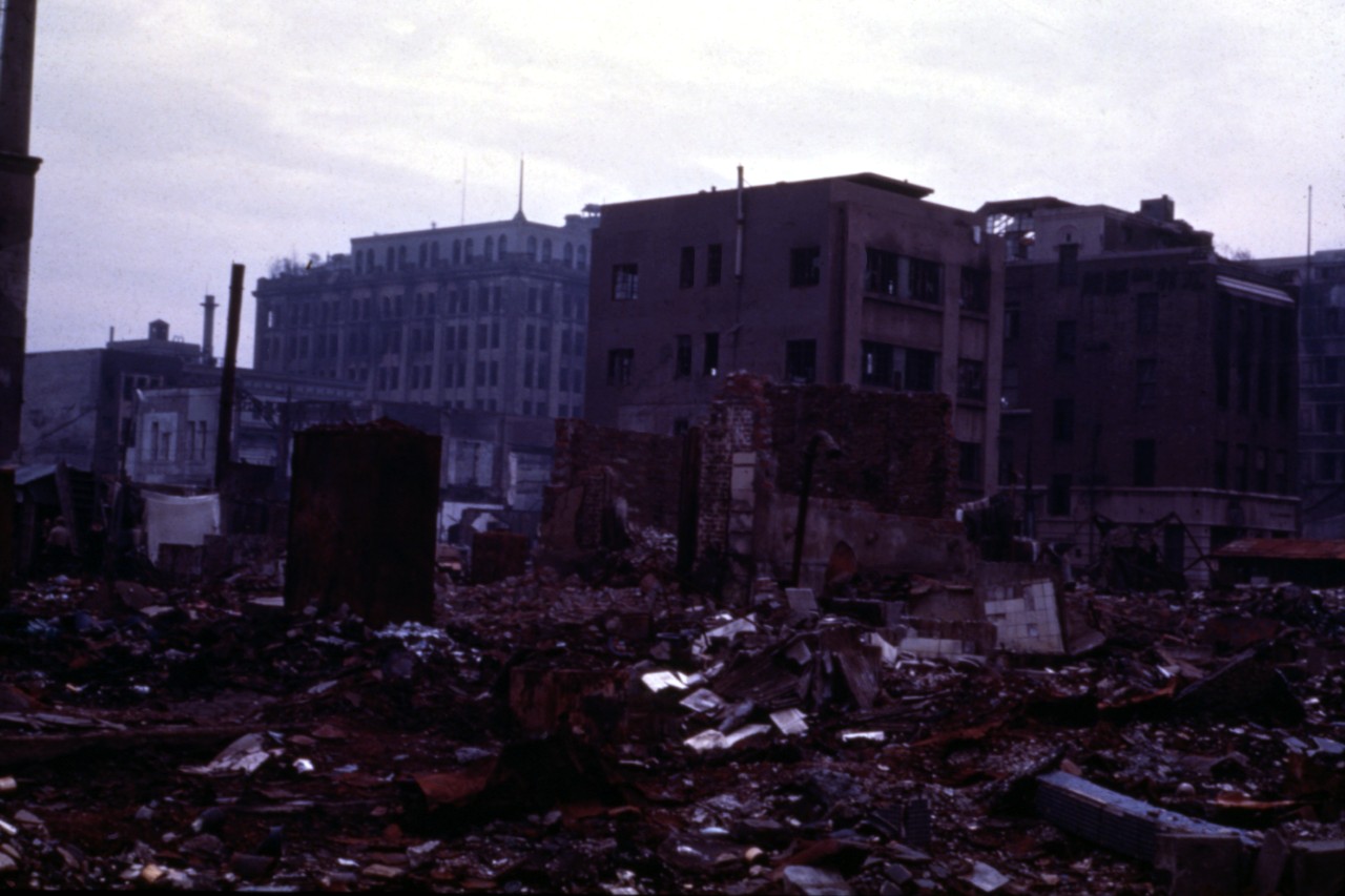 Photo #: NH 104434-KN Bomb-damaged Buildings