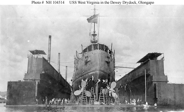 Photo #: NH 104514  USS West Virginia