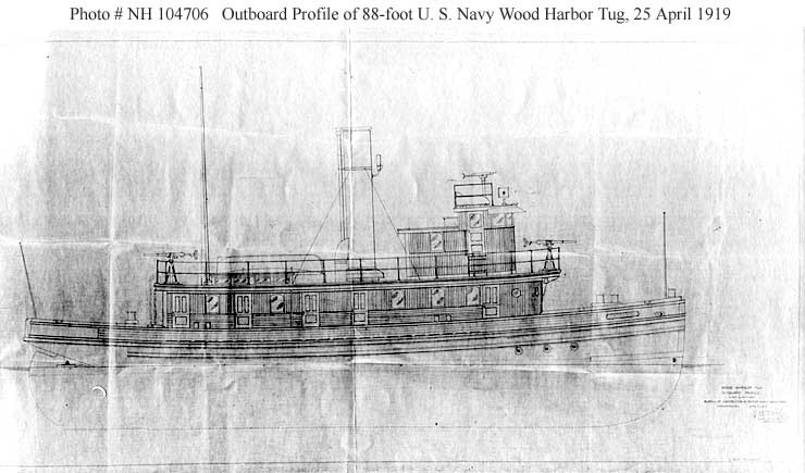 Photo #: NH 104706  U. S. Navy &quot;Wood Harbor Tug&quot;