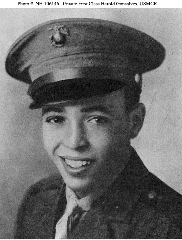 Photo #: NH 106146  Private First Class Harold Gonsalves, USMCR