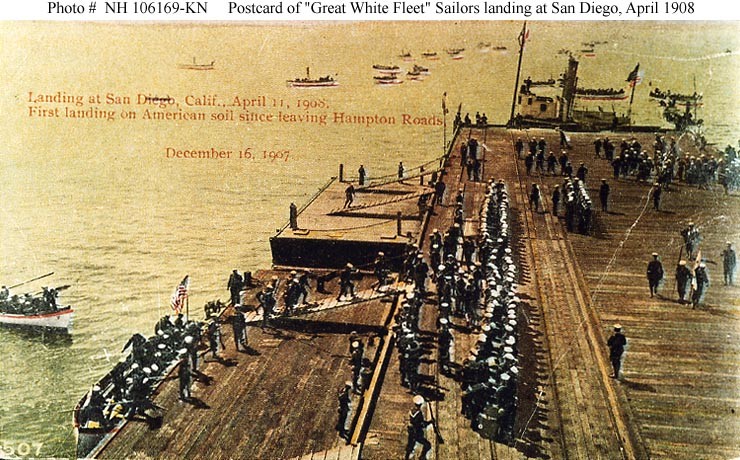 Photo #: NH 106169-KN &quot;Great White Fleet&quot; World Cruise, 1907-1909
