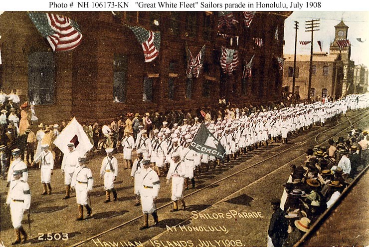 Photo #: NH 106173-KN &quot;Great White Fleet&quot; World Cruise, 1907-1909