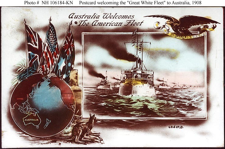 Photo #: NH 106184-KN &quot;Great White Fleet&quot; World Cruise, 1907-1909