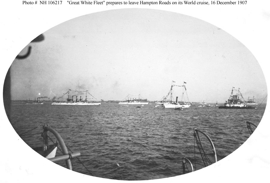 Photo #: NH 106217  &quot;Great White Fleet&quot; World Cruise, 1907-1909