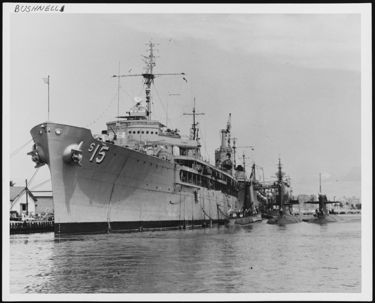 USS Bushnell AS 15 ship Old Photo 