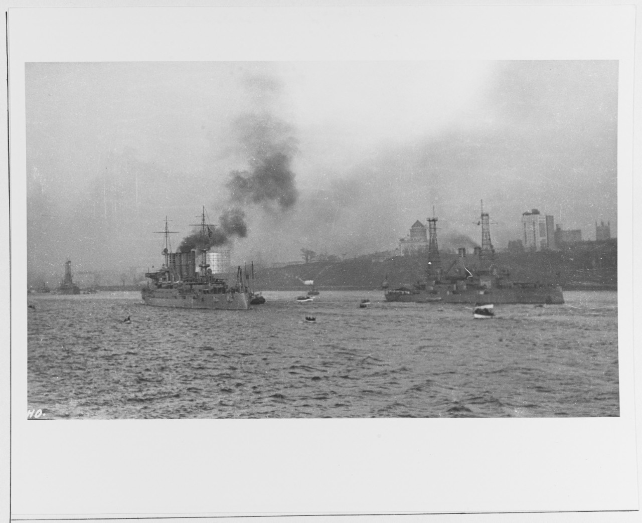 USS NORTH CAROLINA and USS IDAHO at Naval Review of 1912