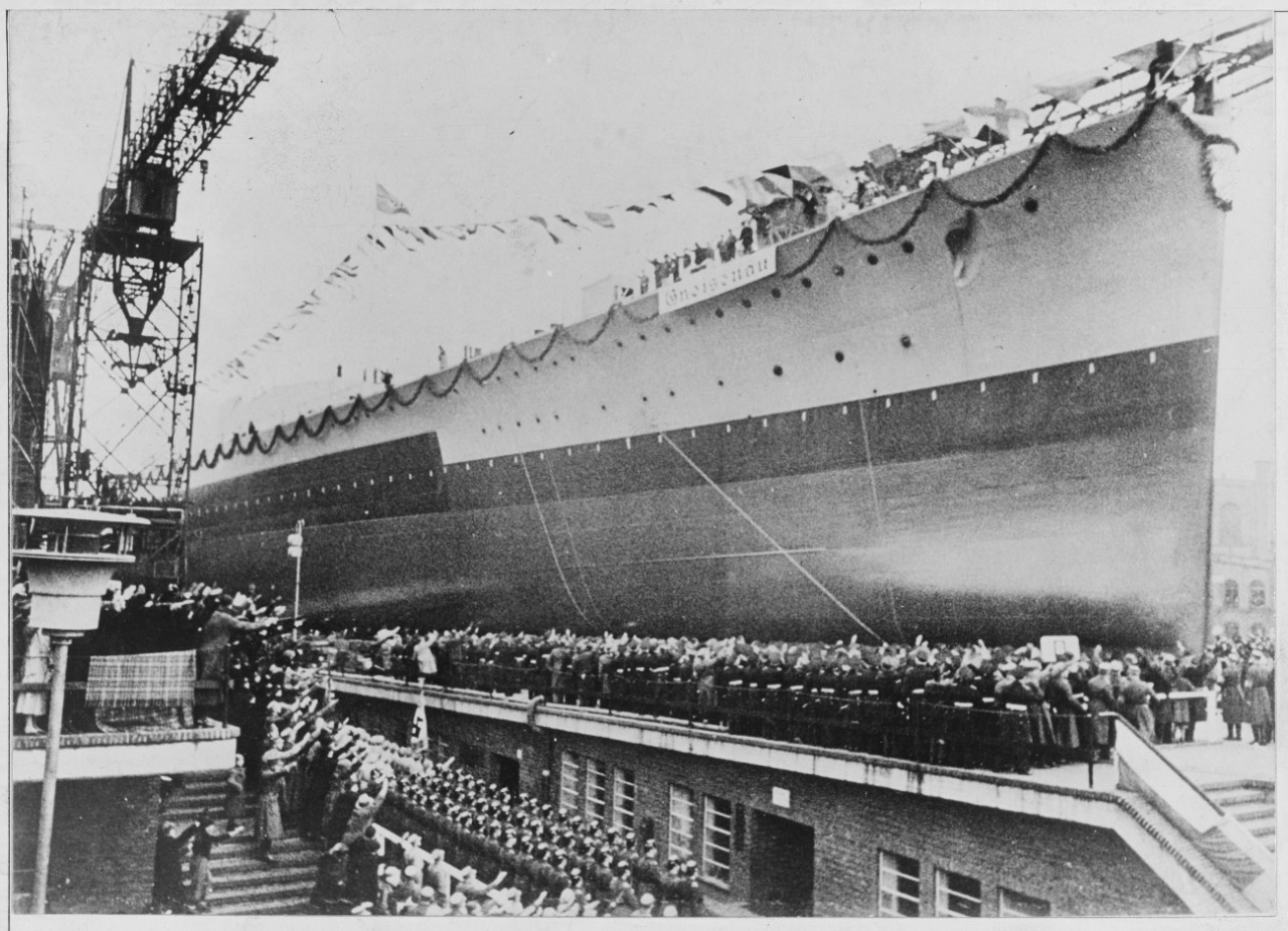 SMS GNEISENAU. Germany - BB. (SCHARNHORST Class). December 8, 1936 Launch