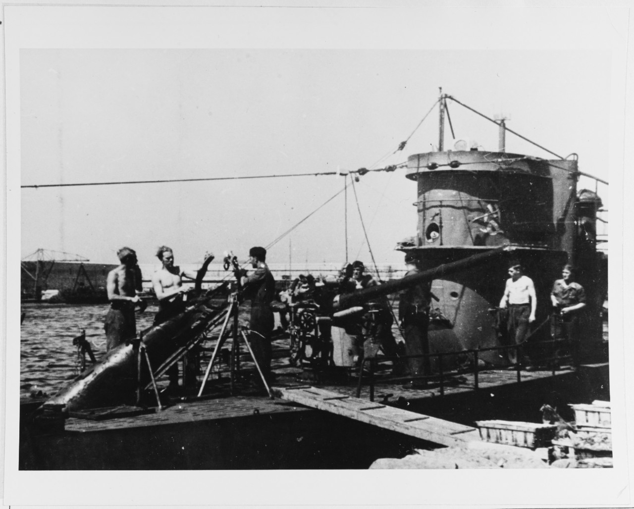 German submarine U-458 in Mediterranean fort
