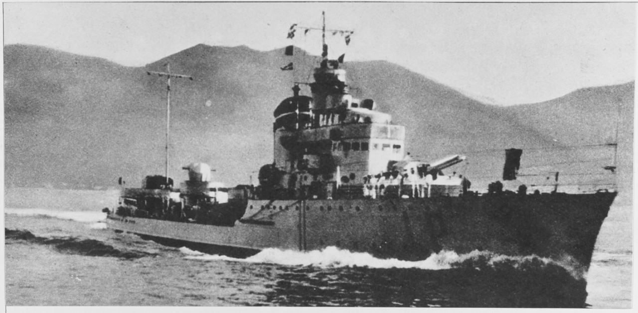 Italian ship: LAMPO (Folgore Class). Circa 1935
