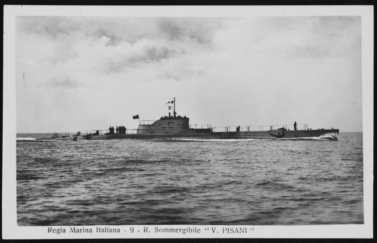 Italian ship: R. Sommergibile. V. PISANI. Regia Marina Italiana- 9. 1927-1947