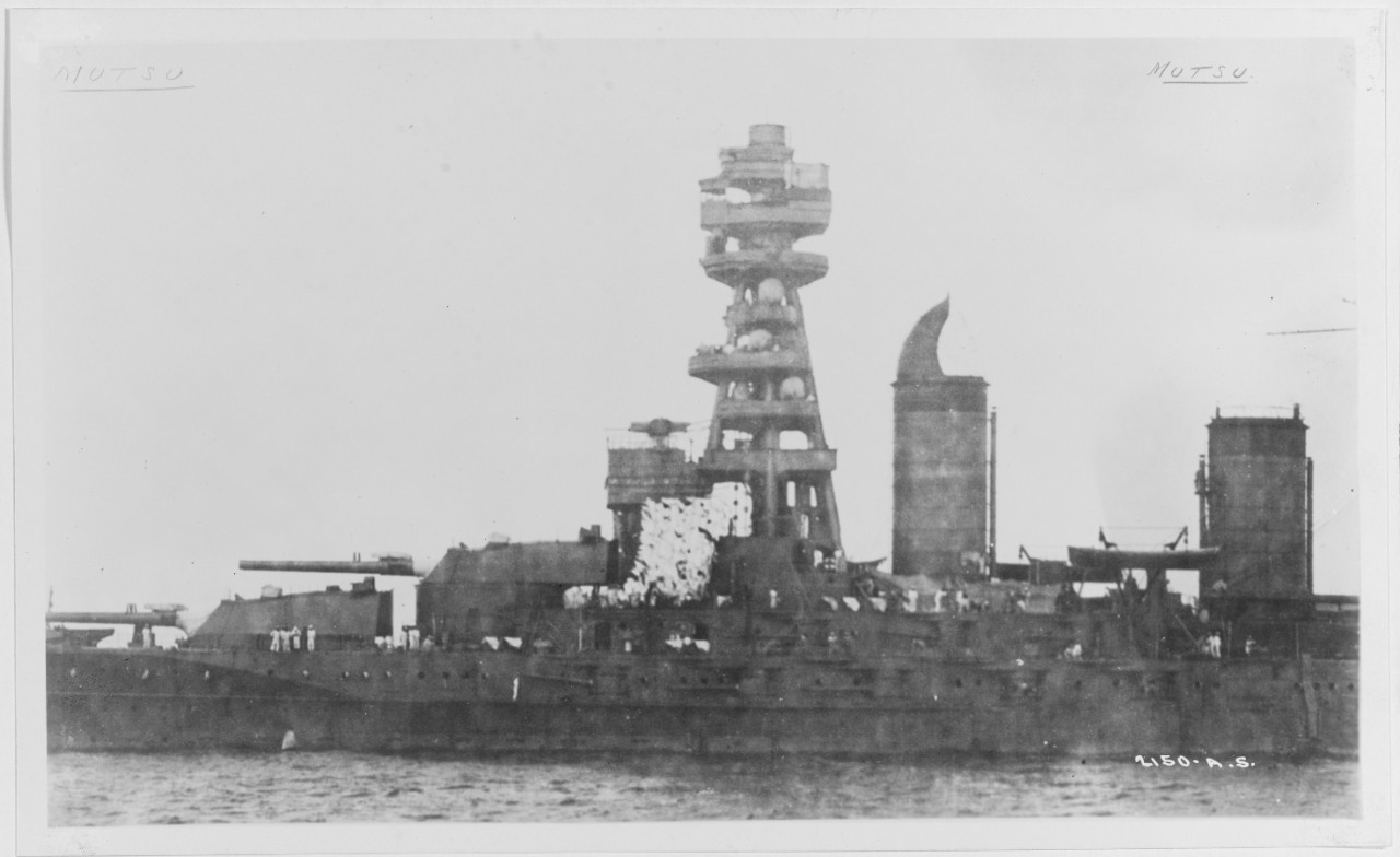 Japanese battleship: MUTSU, 1927