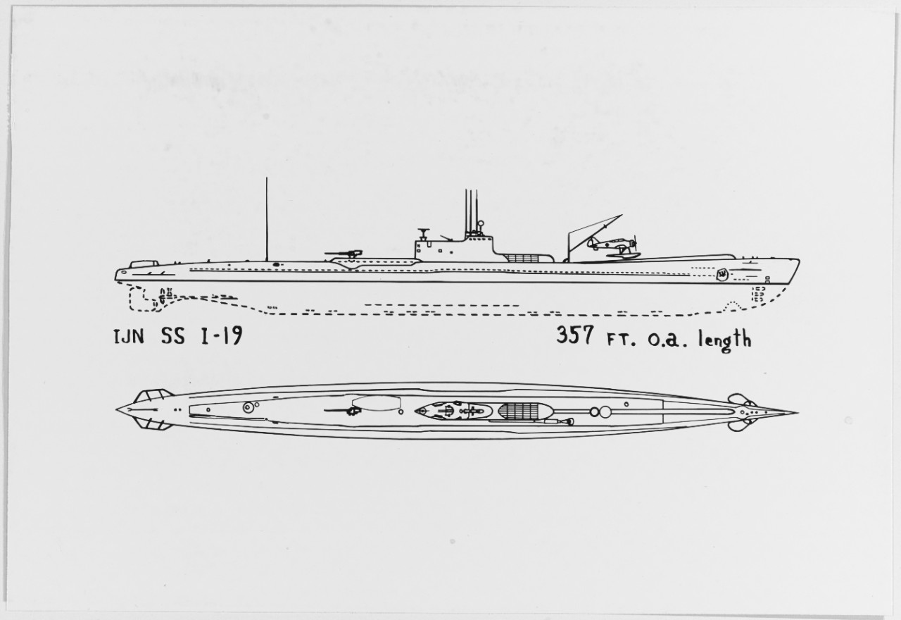 Japanese Submarine of I-15 Class. World War II
