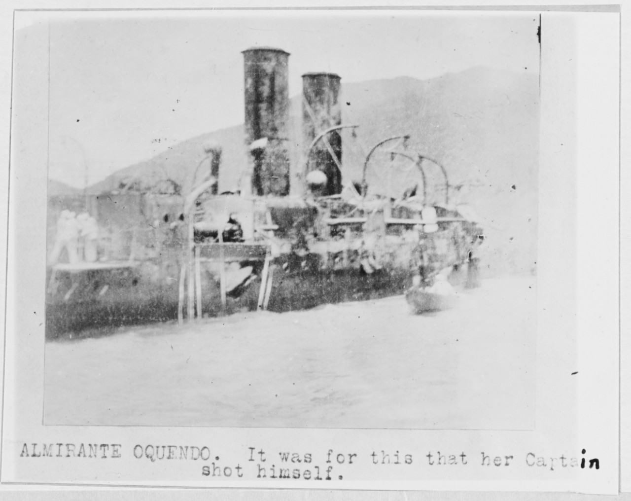 Wreck of the Spanish Cruiser ALMIRANTE OQUENDO, July 4, 1898