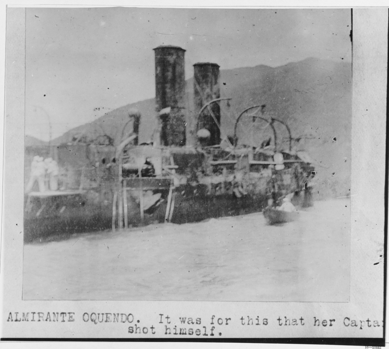Wreck of the Spanish Cruiser ALMIRANTE OQUENDO, July 4, 1898