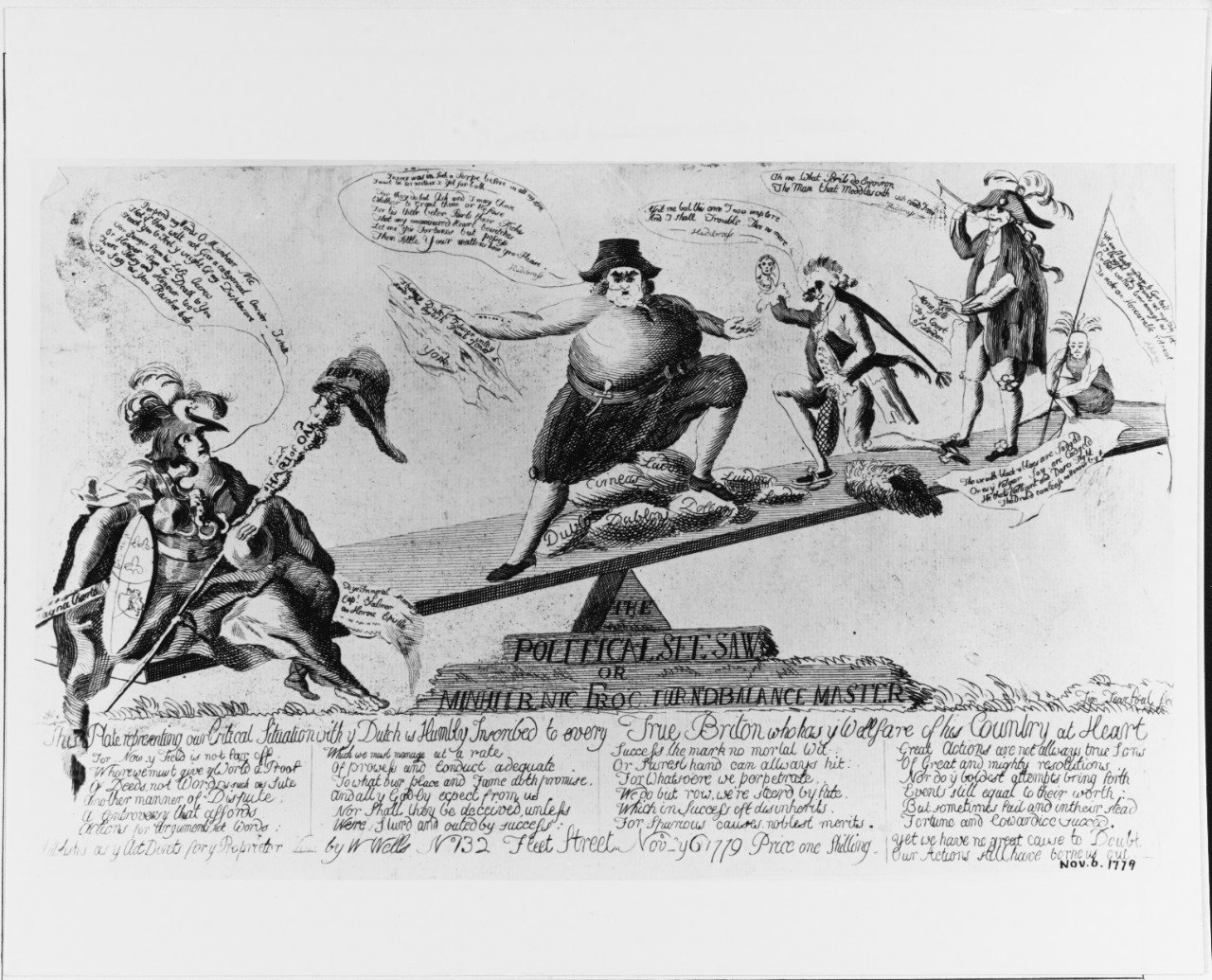Cartoon of Dutch Politician in 1779