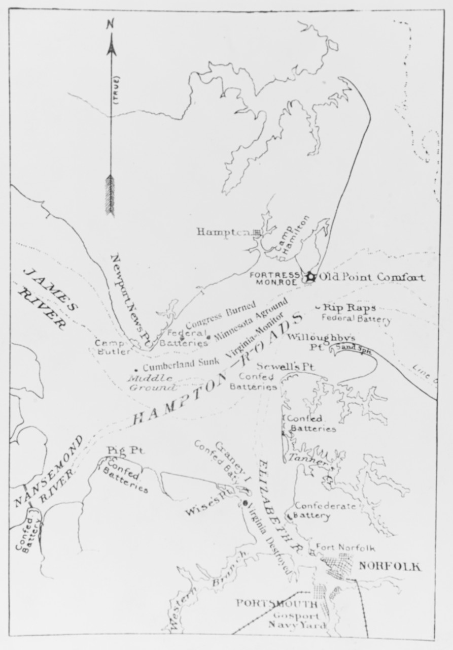 Map of Hampton Roads, Virginia