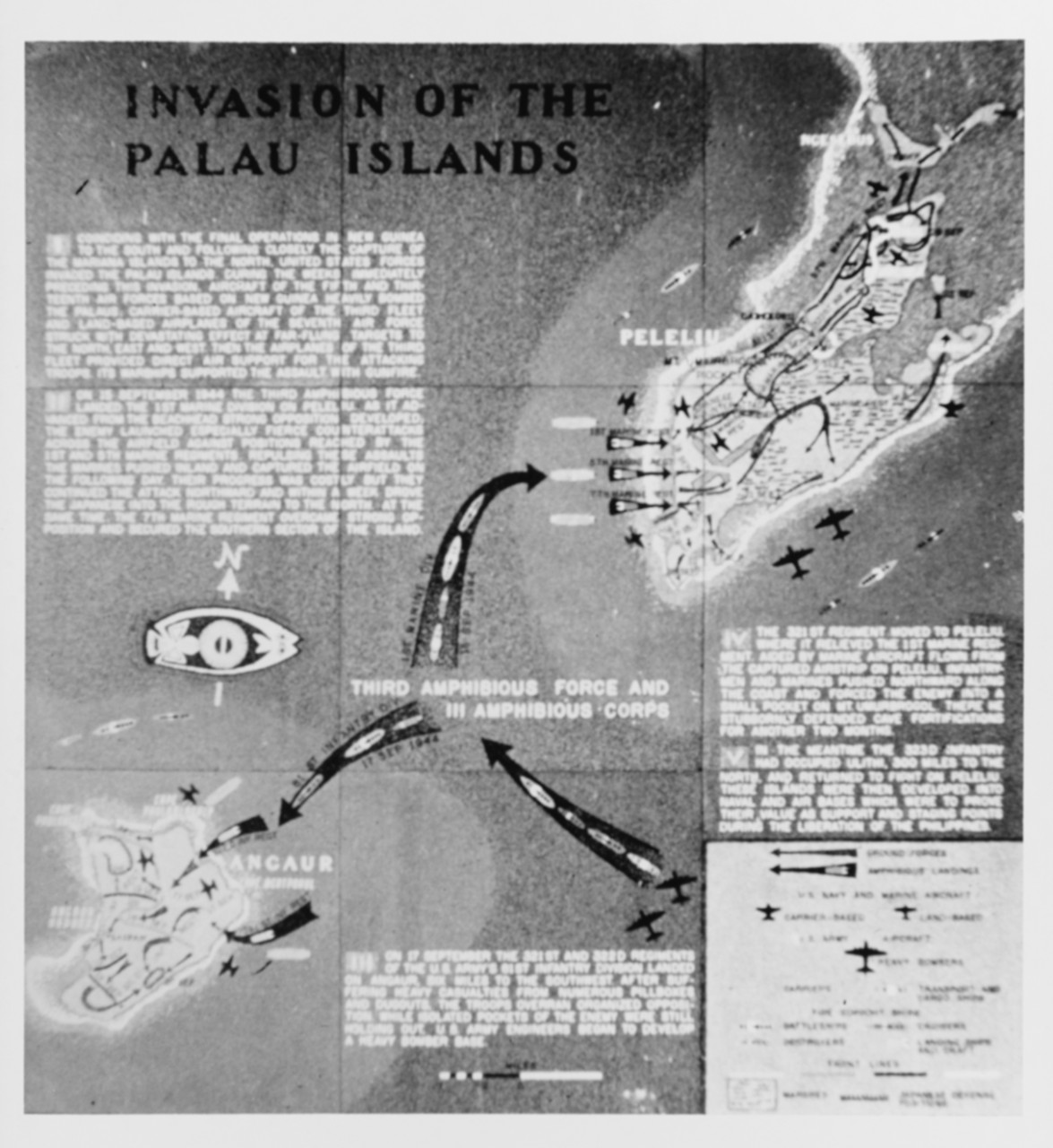 Invasion of the Palau Islands -- World War II Battle Chart