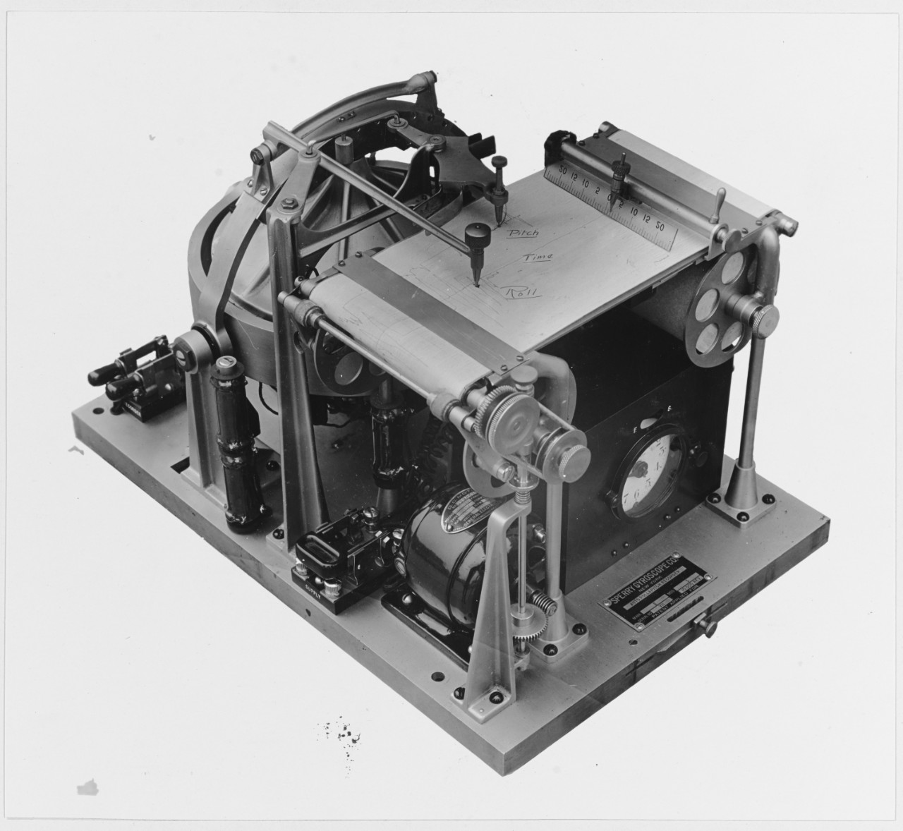 Gyroscopic automatic pitch and roll recorder.