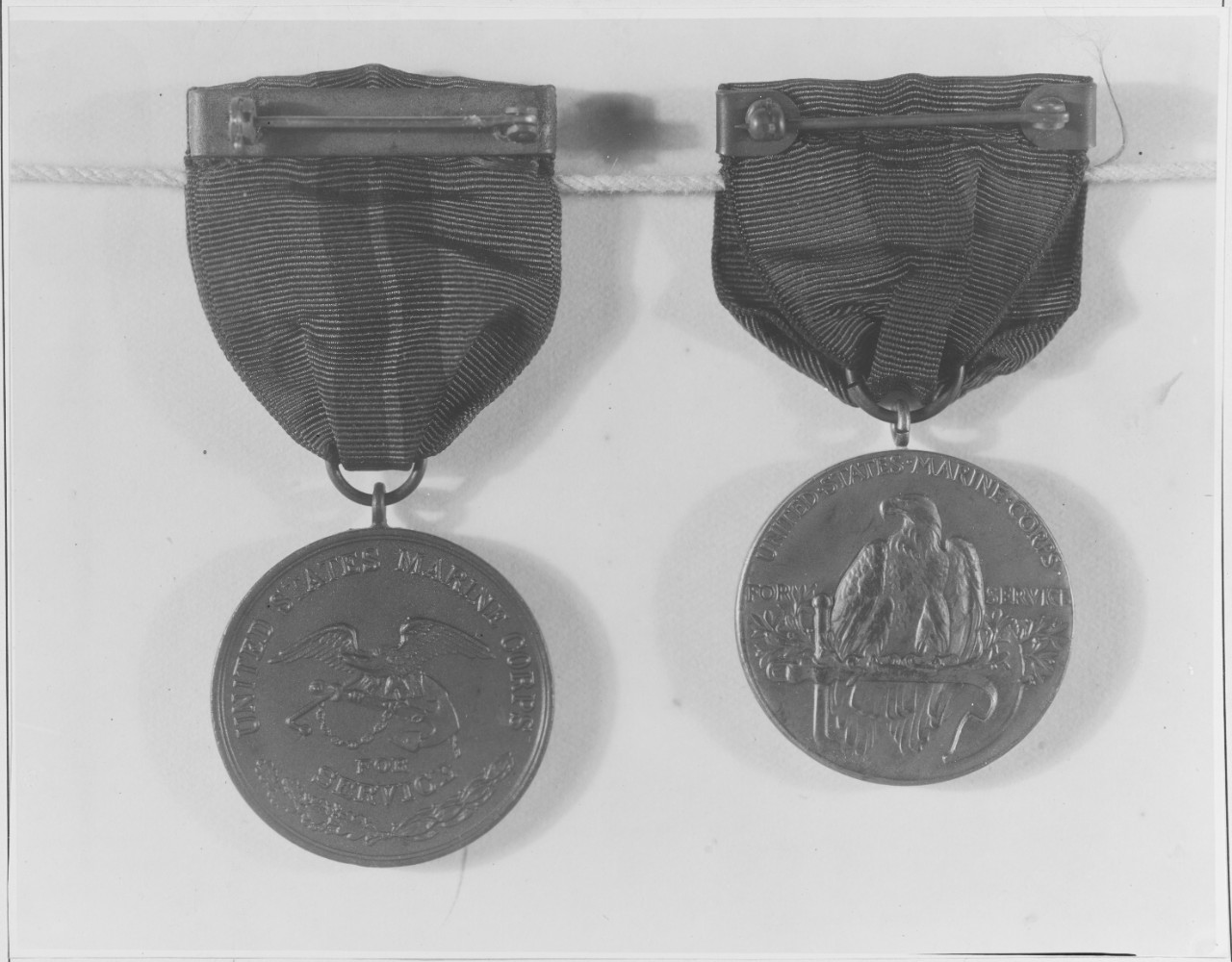 Medals, U. S. Marine Corps. For Service.