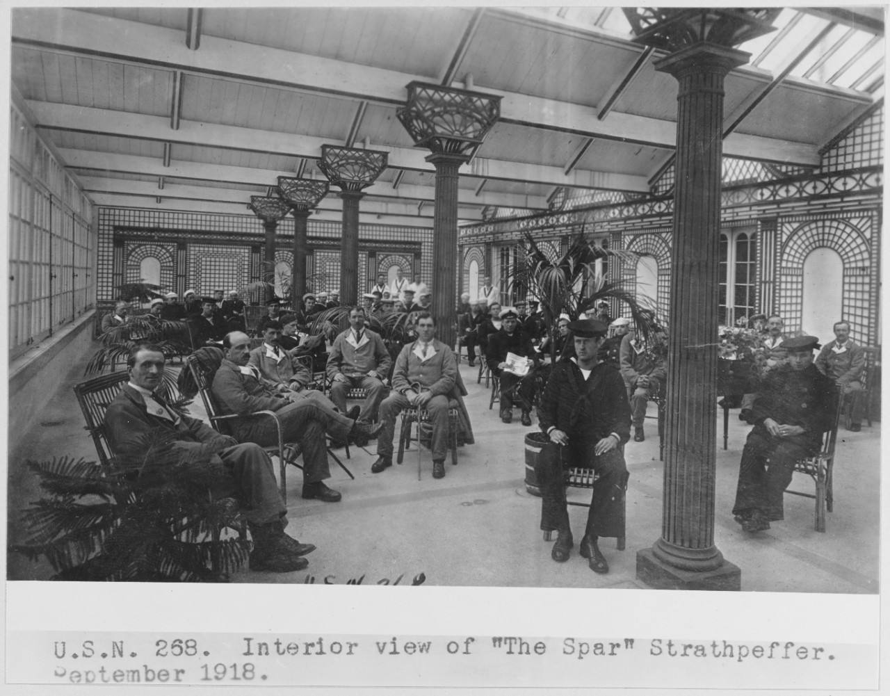 Interior view of "The Spar". U.S. Naval Base Hospital No. 2, Strathpeffer, Scotland. September 1918