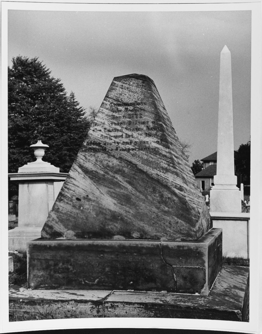 Tombstone of Commodore John Rodgers (1772 - August 1, 1838) Congressional Cemetery, Washington, D.C.
