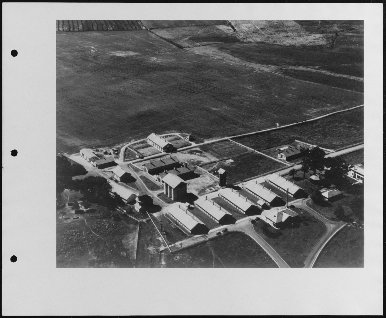 Aerial view of U.S. Naval Academy Dairy Farm. U.S. Naval Air Station, Anacostia, Washington, D.C.