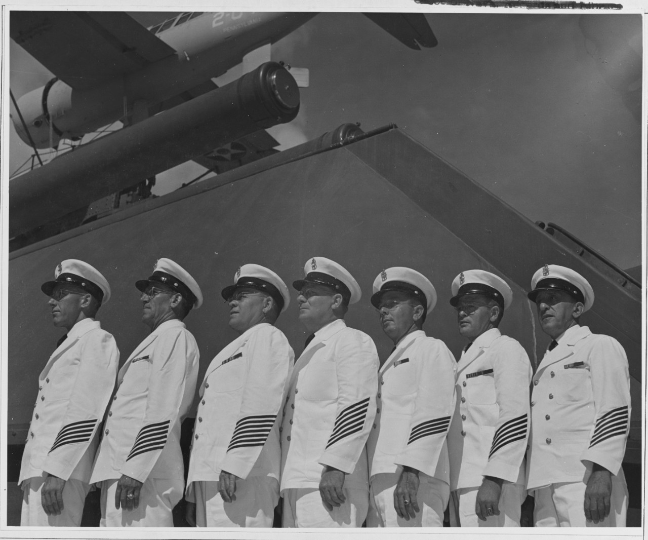 Seven Veteran chief petty officers of the U.S.S. Pennsylvania of the United States