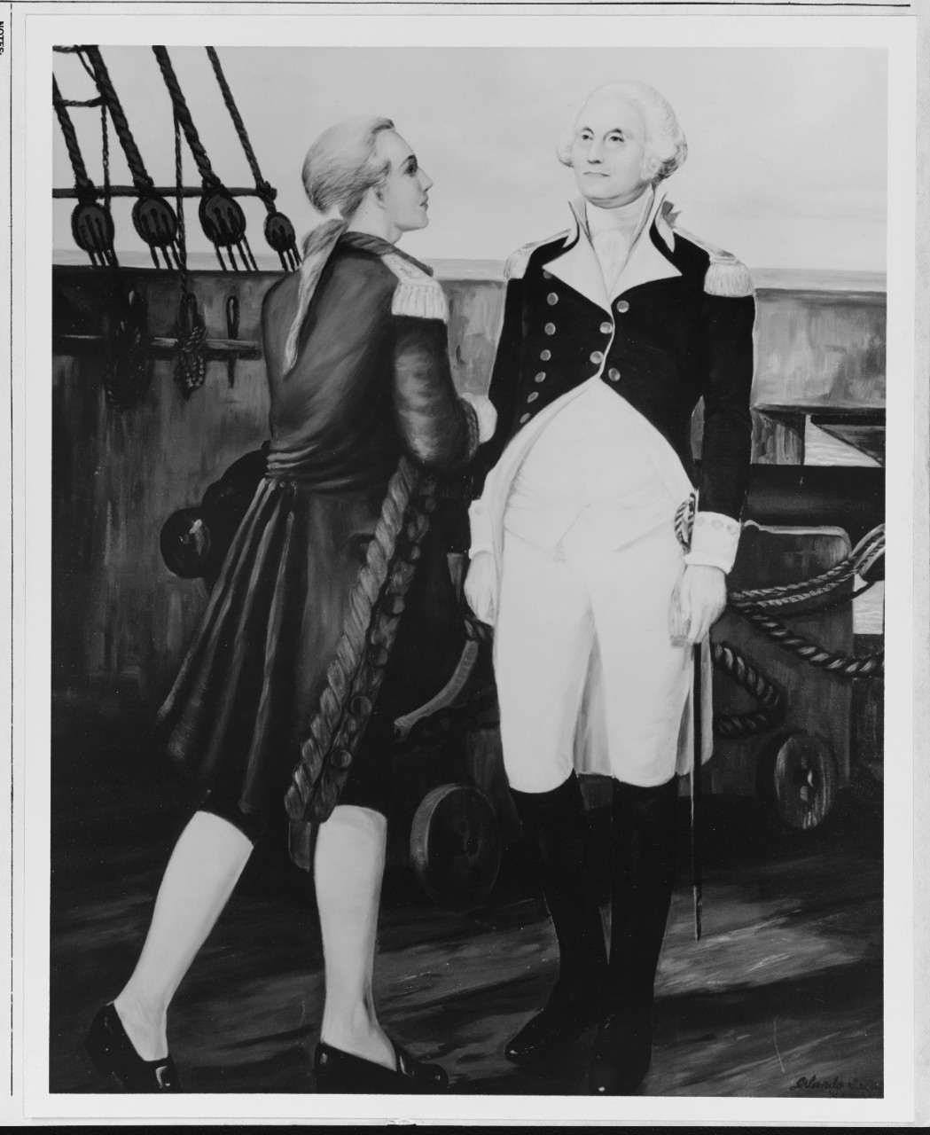 George Washington aboard ship