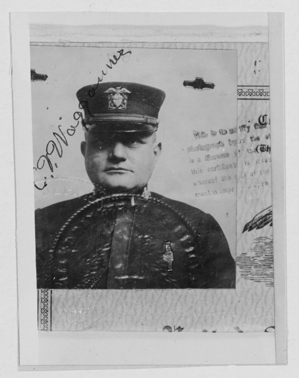 Waggoner, Clarence V. Lt. (jg), USN. (Navy Cross)