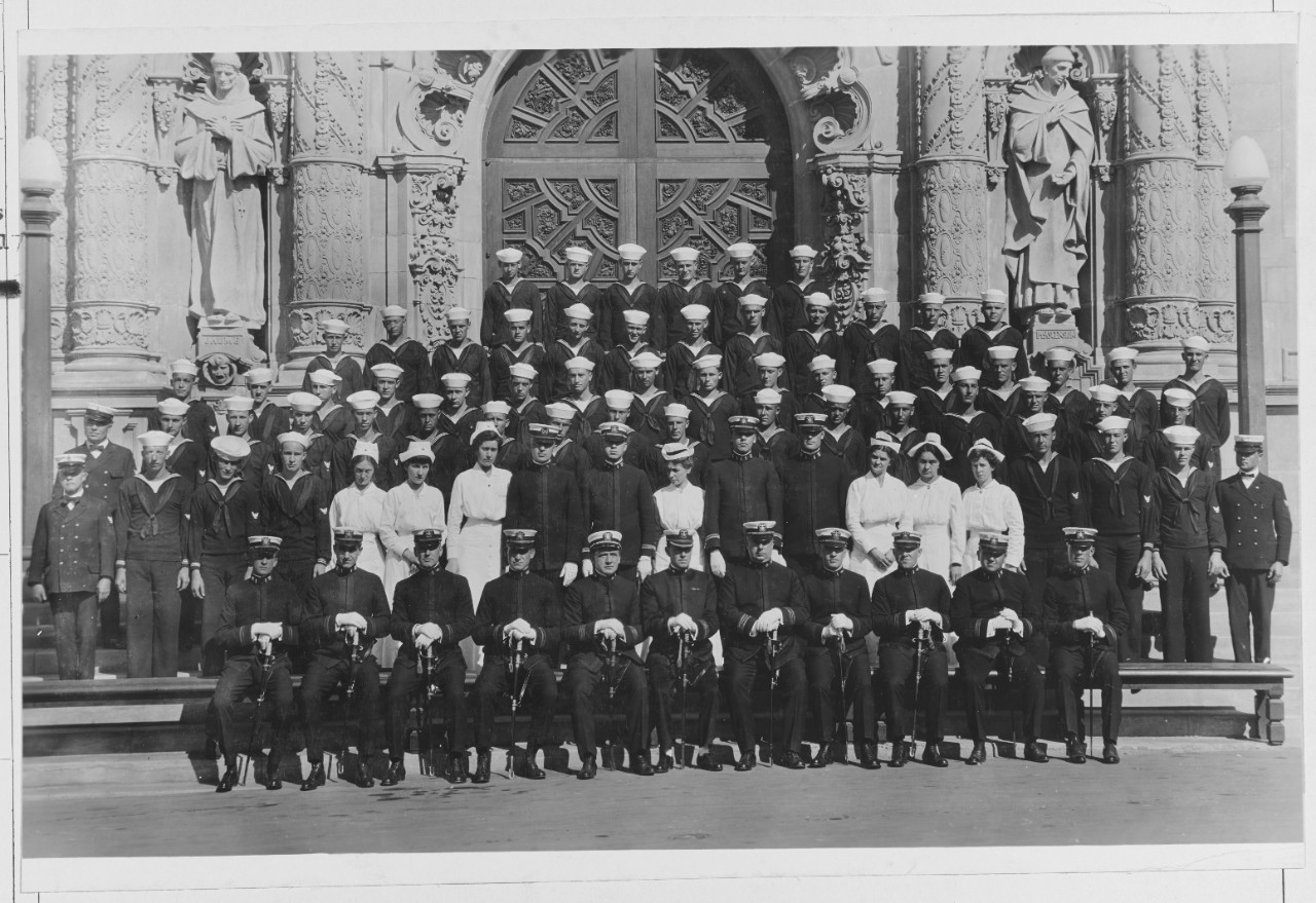 U.S. Naval hospital officers and men, San Diago, Calif
