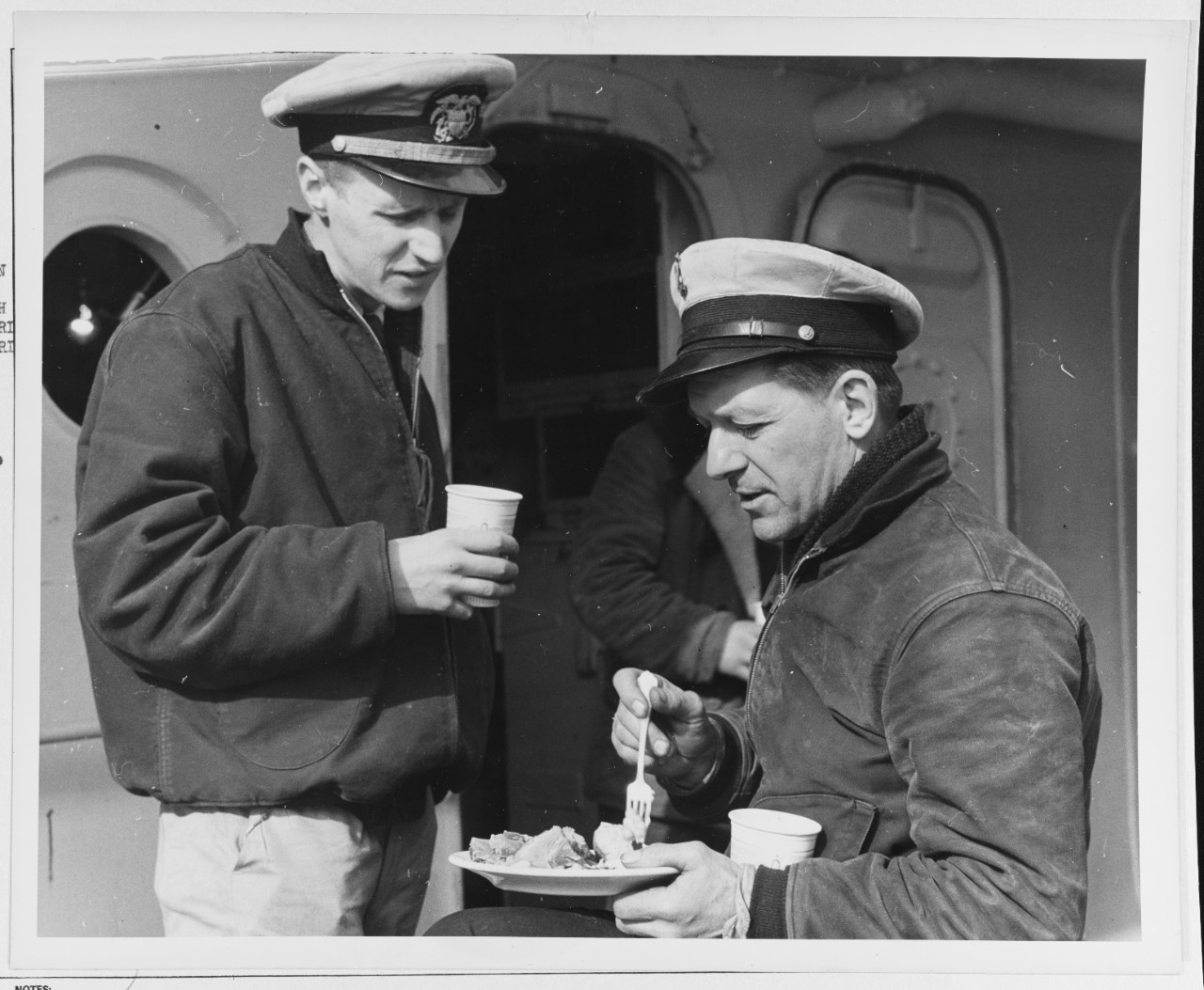 On board the CAMPBELL Assistant Surgeon Anthony J Lund and Edmond E. Pillart Chief  Boatswain's mate
