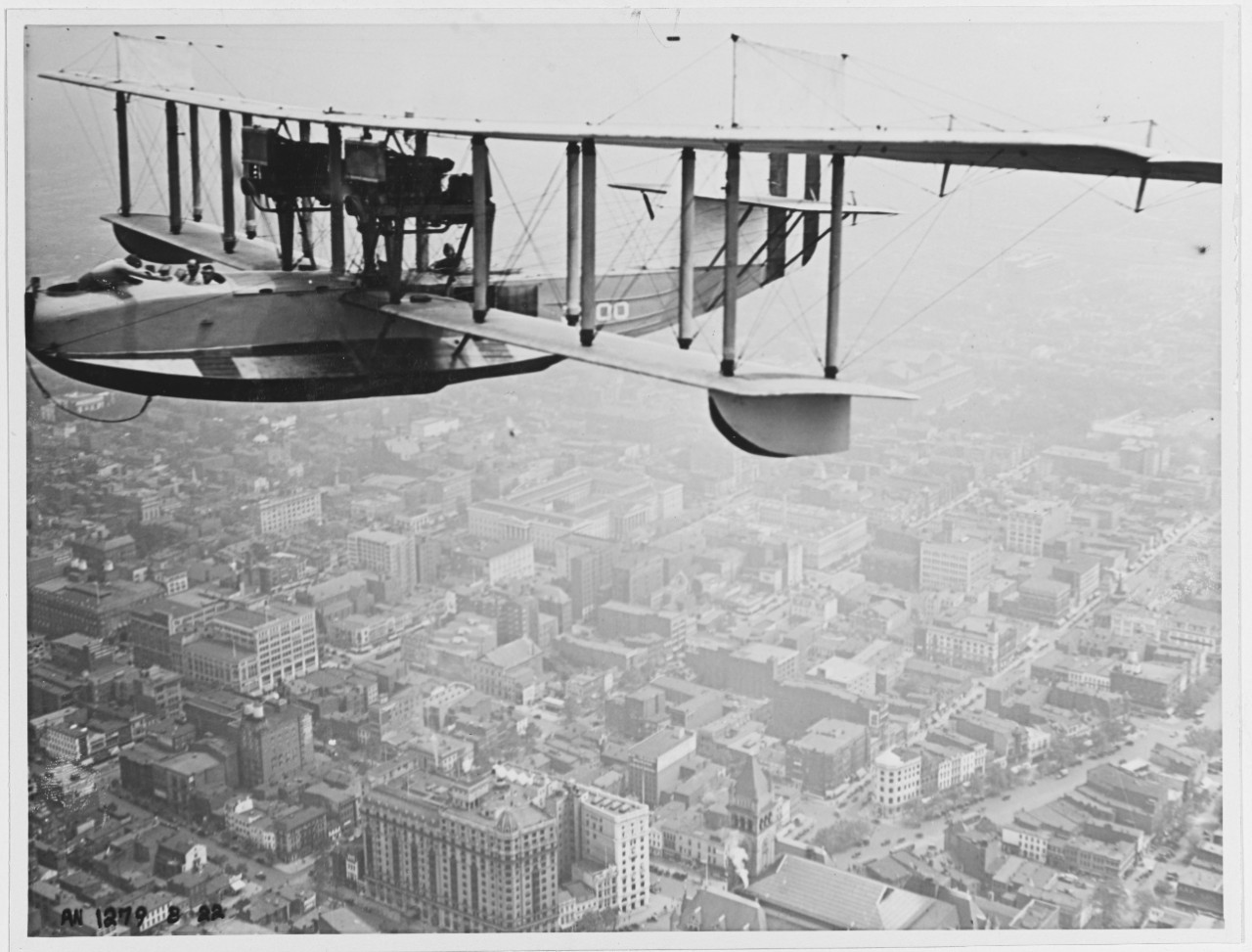 Carrier Pigeons being tossed from a Naval seaplane above Washington, D.C.