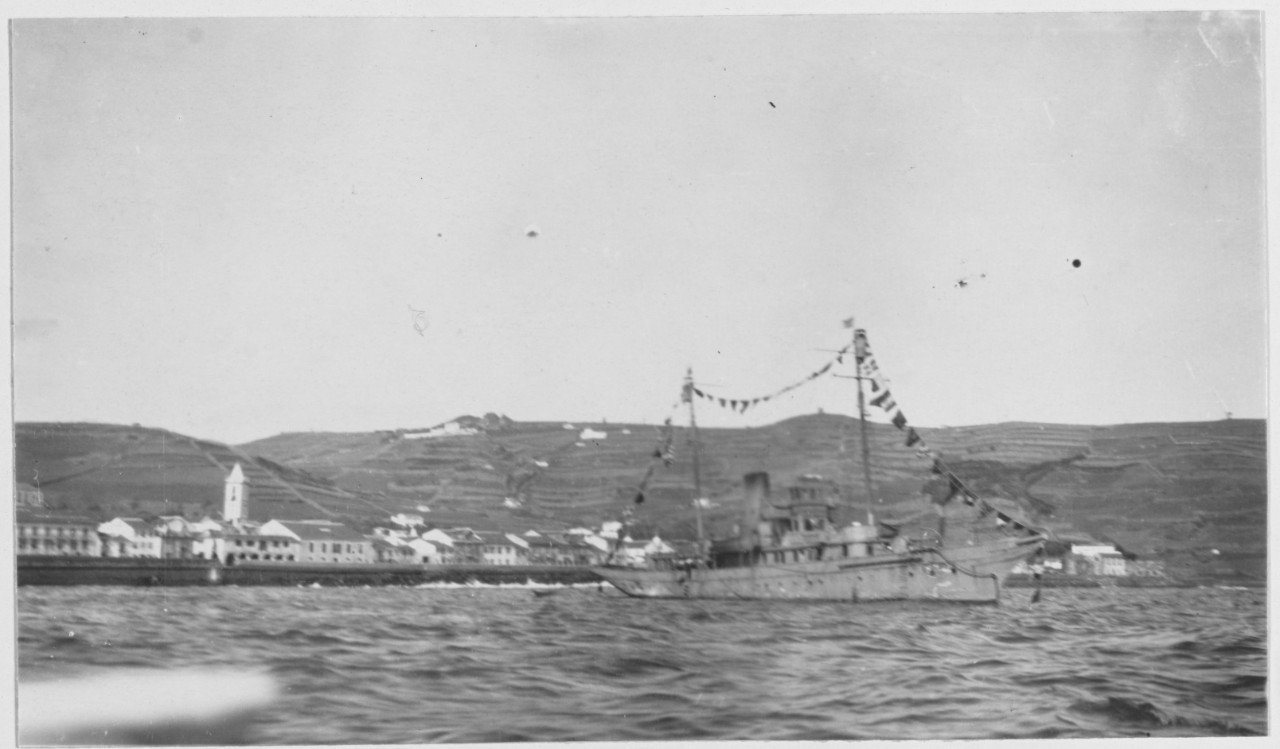 USS MARGARET, S.P. 527. Horta Fayal, Azores, Portugal. 2/22/1918