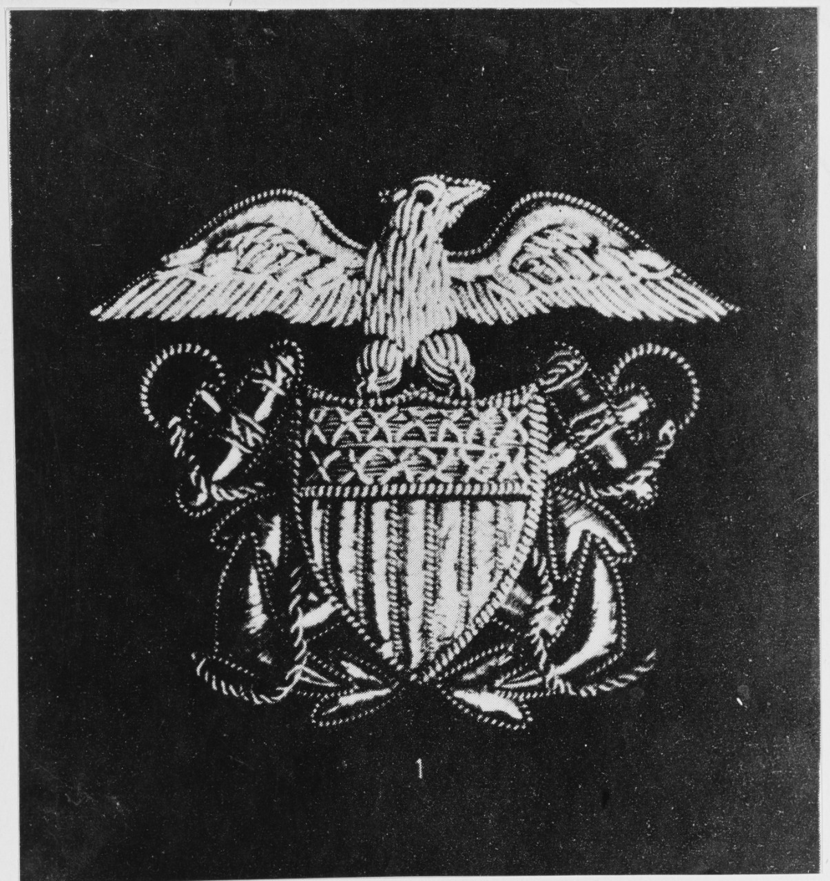Seal of the U.S. Navy Department. Officer's Cap