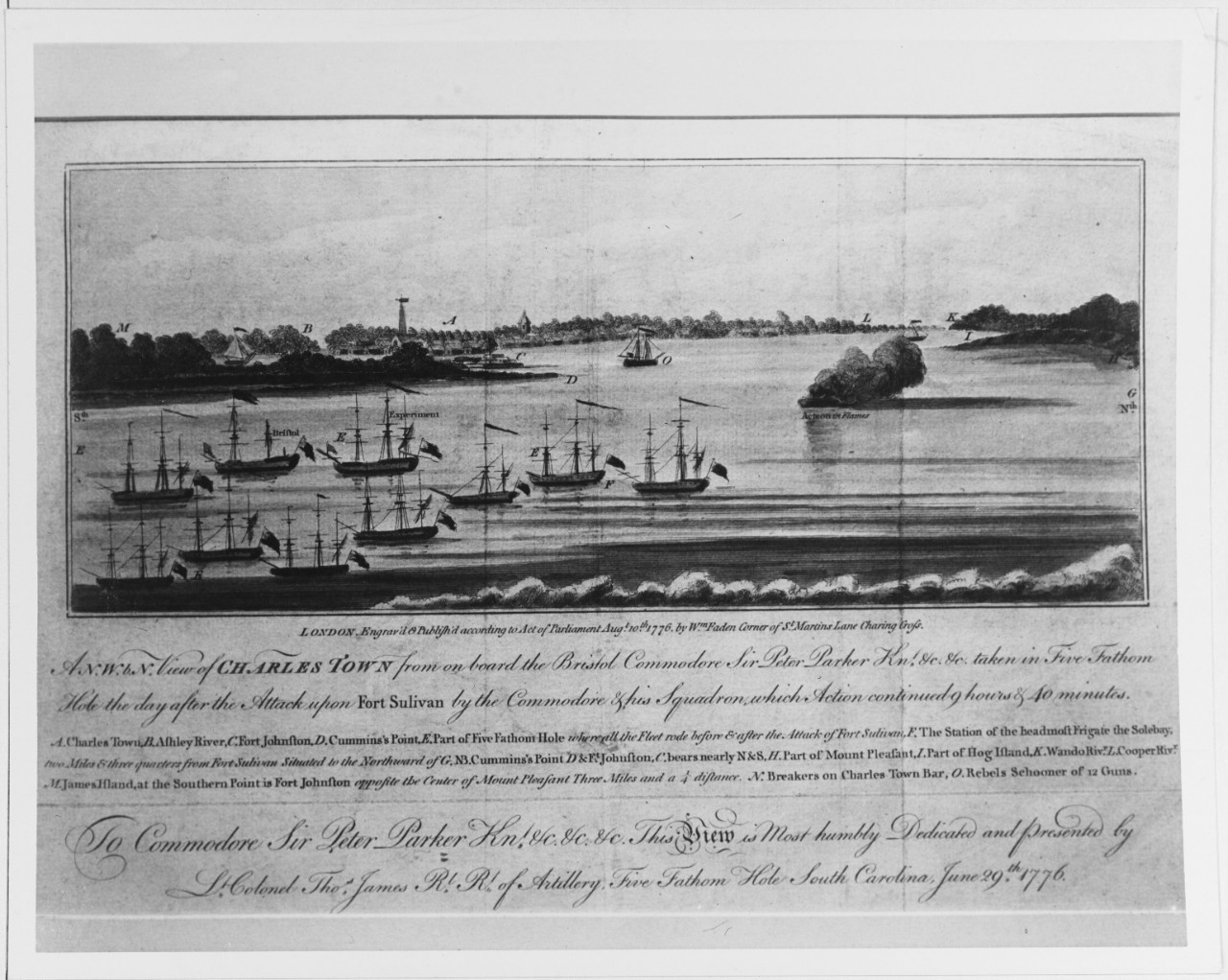 Charlestown in 1776 by William Faden