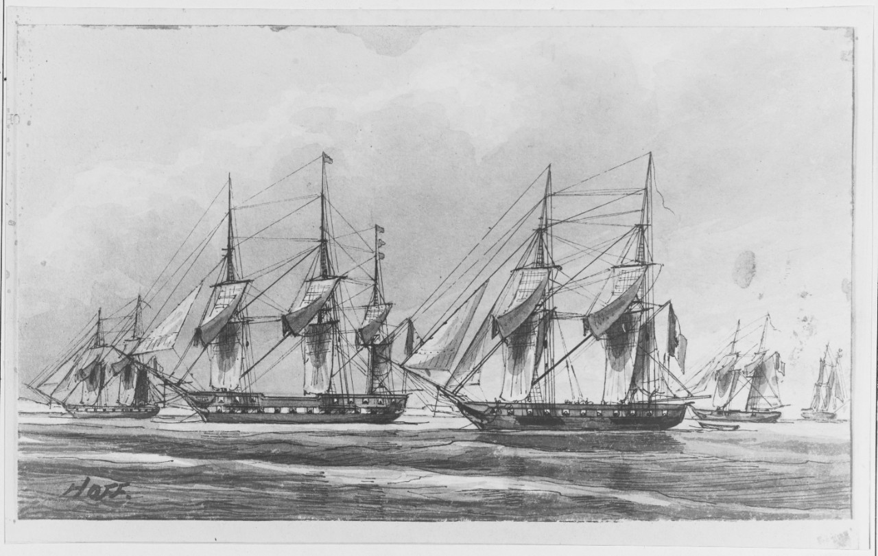 Mexican squadron, Key West, 1827
