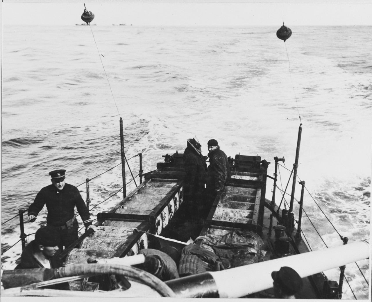 Depth Charges on board U.S. Destroyer, World War I