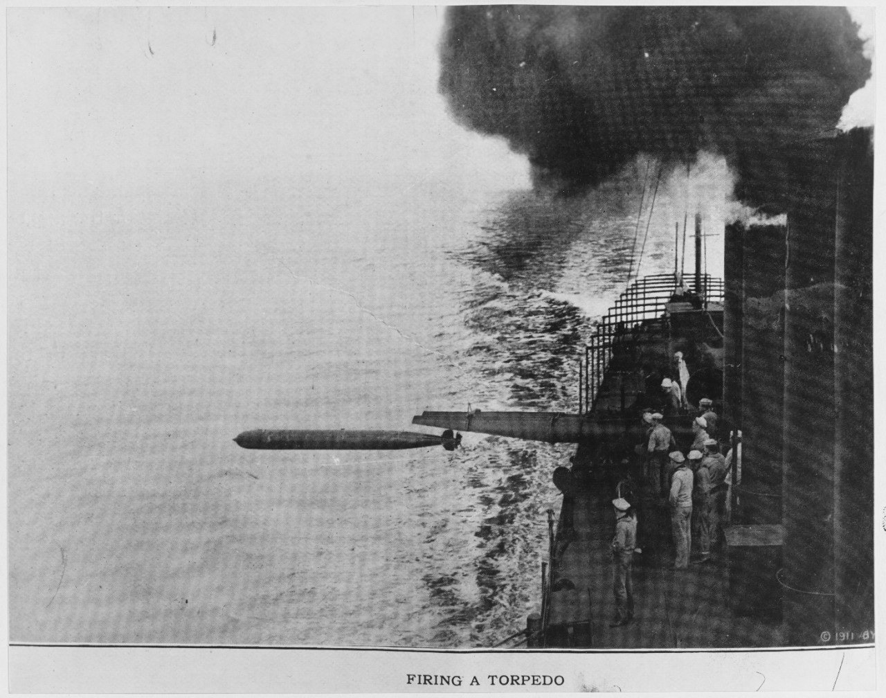 Firing Torpedo, Torpedo practice. 1911