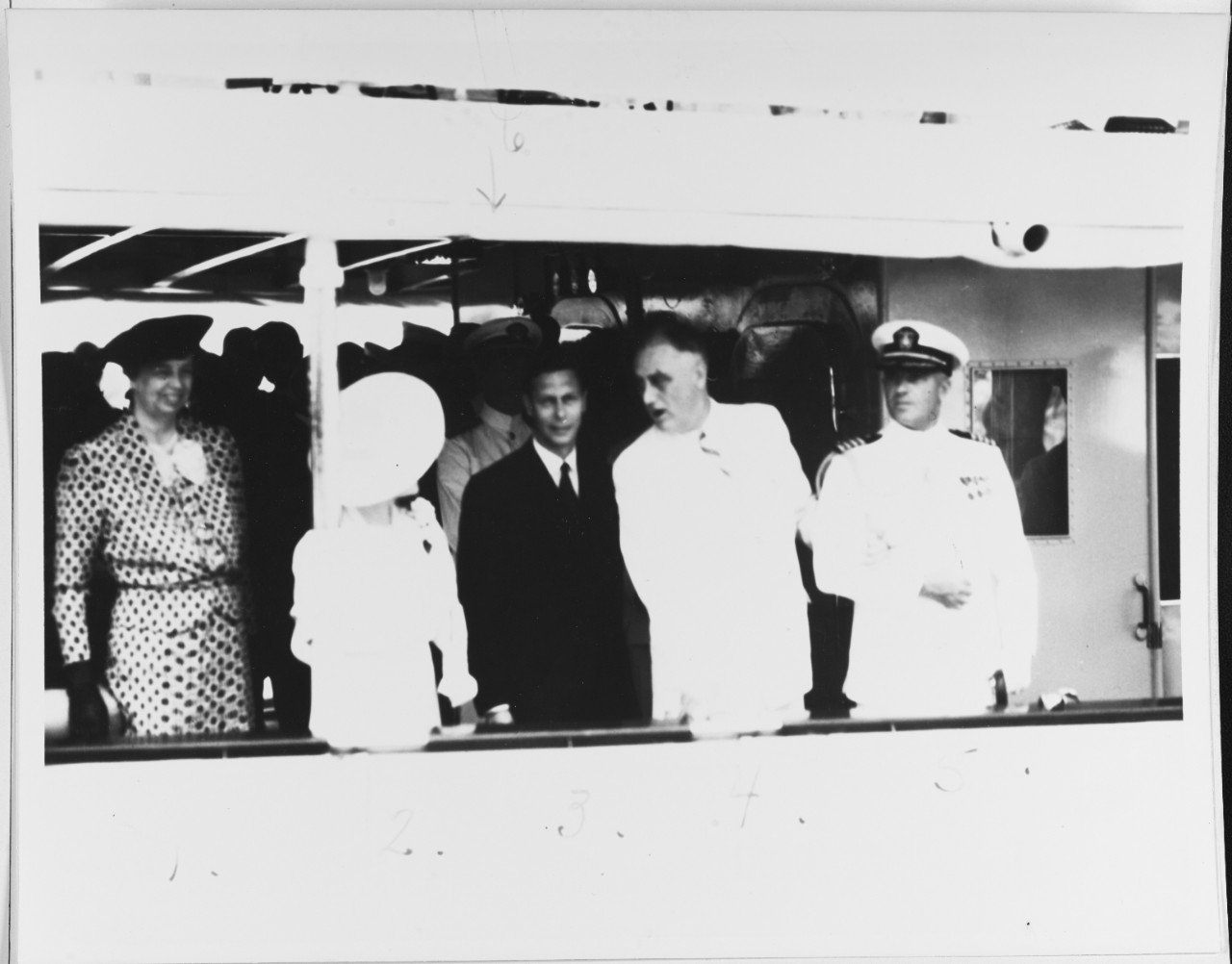 King and Queen of England and President Roosevelt on board USS POTOMAC