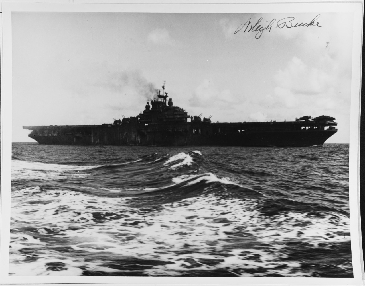 USS RANDOLPH (CV-15) Admiral A. Burke was assigned to First Carrier Task Force, Pacific, from March 1944 -- May 1945