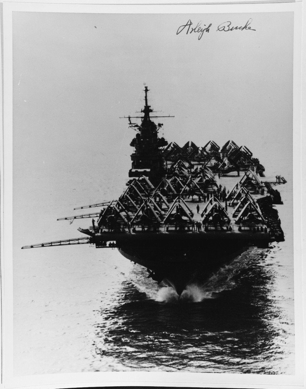 USS BUNKER HILL (CV-17) Admiral A. Burke was assigned to First Carrier Task Force Pacific, from March 1944 -- May 1945.