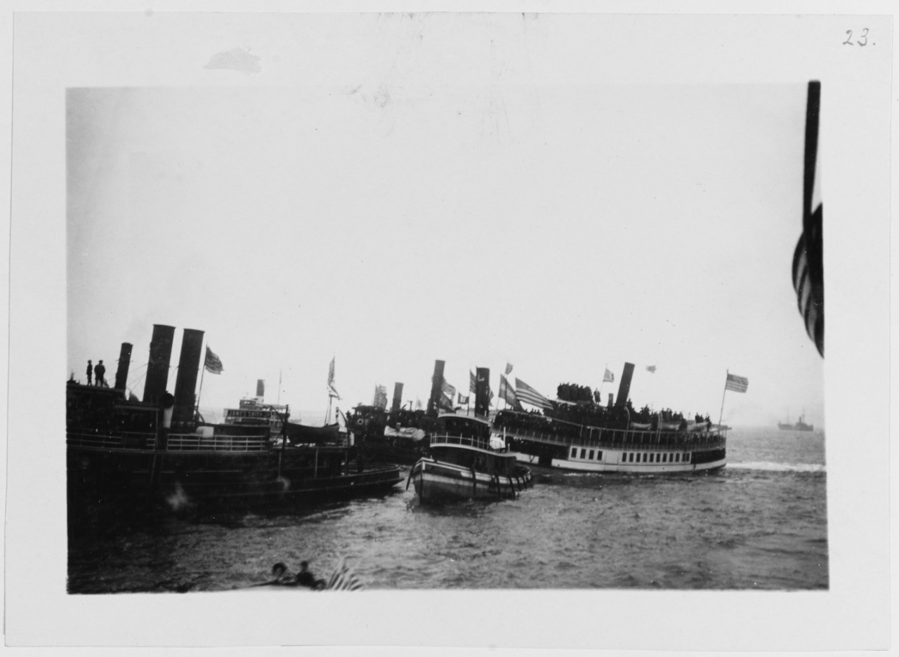 Photo #: NH 41687  Homecoming of the &quot;Great White Fleet&quot;