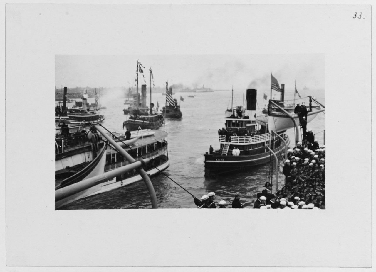 Photo #: NH 41696  Homecoming of the &quot;Great White Fleet&quot;